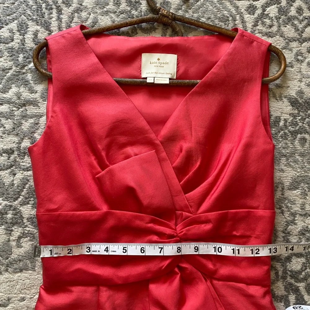 Kate Spade Mina Silk Blend Sheath Dress in Watermelon - Picture 6 of 8
